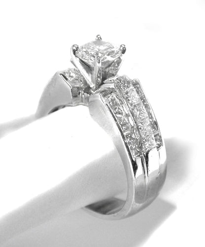 0.75ct Diamond 18k White Gold Engagement Ring