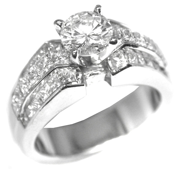 0.75ct Diamond 18k White Gold Engagement Ring