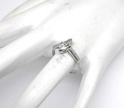 0.75ct Marquise Cut Diamond Platinum Engagement Ring