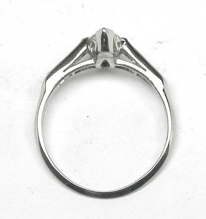 0.75ct Marquise Cut Diamond Platinum Engagement Ring