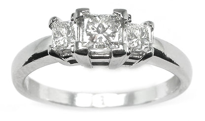 0.75ct Princess Cut Platinum Diamond Engagement Ring