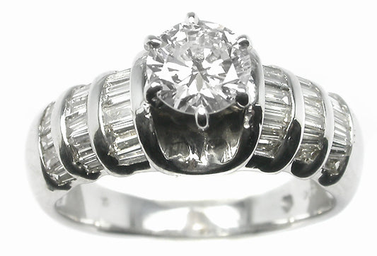 0.75ct Round Diamond 14k Gold Engagement Ring