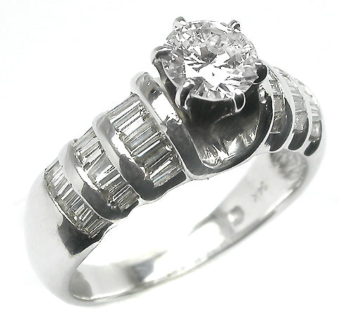 0.75ct Round Diamond 14k Gold Engagement Ring