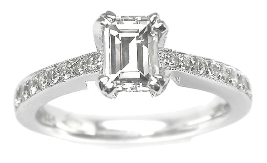 0.76ct Diamond 14k White Gold Engagement Ring