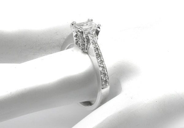 0.76ct Diamond 14k White Gold Engagement Ring