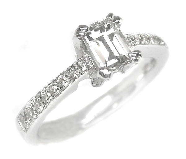 0.76ct Diamond 14k White Gold Engagement Ring