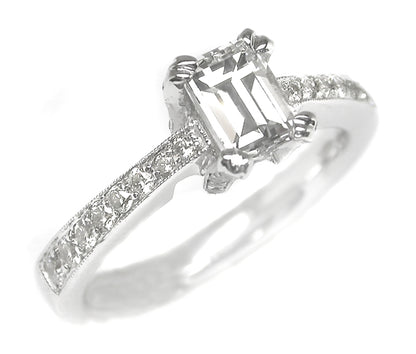 0.76ct Diamond 14k White Gold Engagement Ring