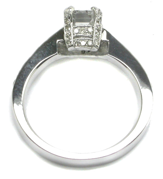 0.76ct Diamond 14k White Gold Engagement Ring