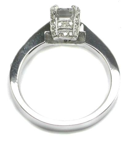 0.76ct Diamond 14k White Gold Engagement Ring