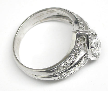 0.76ct Old Mine Cut Diamond 14k Gold Ring