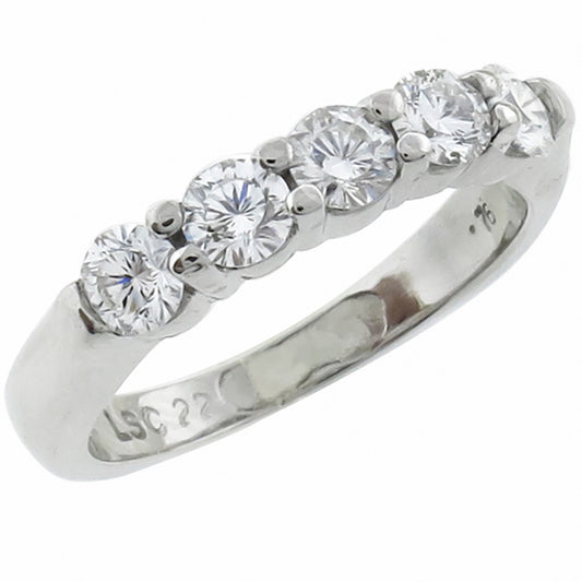 0.76ct Special  Diamond Platinum Gold Wedding Band