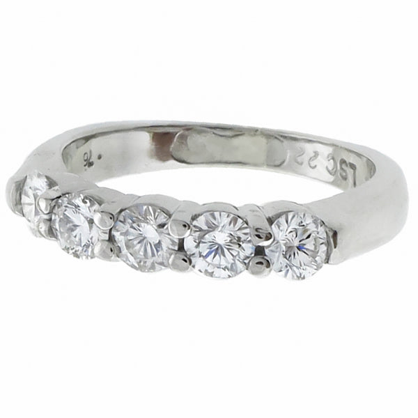 0.76ct Special  Diamond Platinum Gold Wedding Band