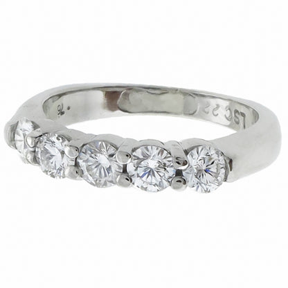 0.76ct Special  Diamond Platinum Gold Wedding Band