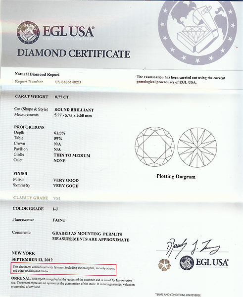 0.77ct Diamond 14k Gold Engagement Ring