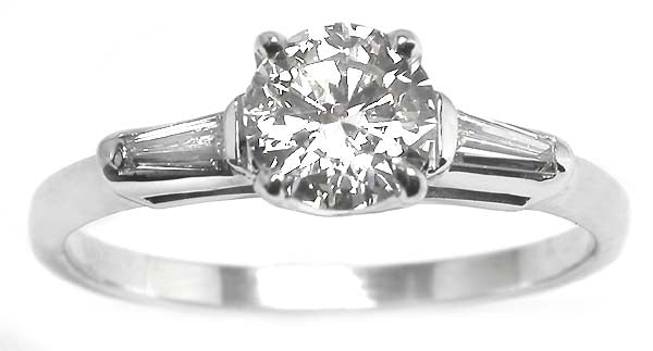 0.79ct Diamond 14k White Gold Engagement Ring
