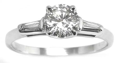0.79ct Diamond 14k White Gold Engagement Ring