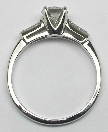 0.79ct Diamond 14k White Gold Engagement Ring