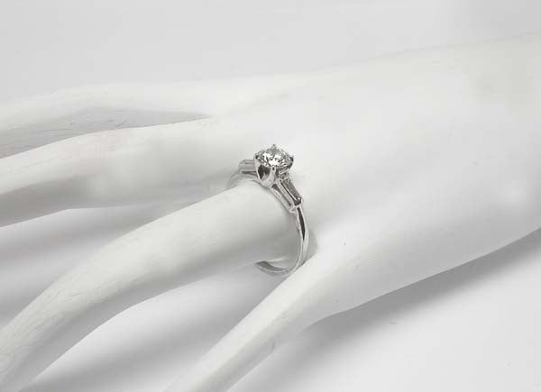 0.79ct Diamond 14k White Gold Engagement Ring