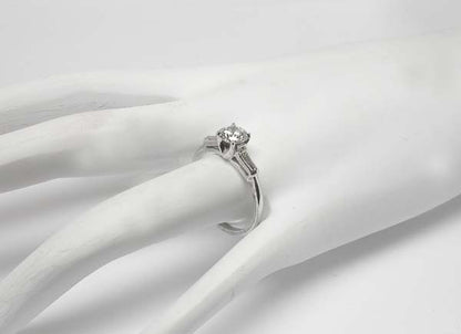 0.79ct Diamond 14k White Gold Engagement Ring