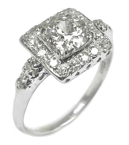 0.79ct Diamond Platinum Engagement Ring