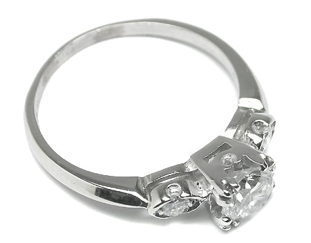 0.79ct Round Cut Diamond Platinum Engagement Ring