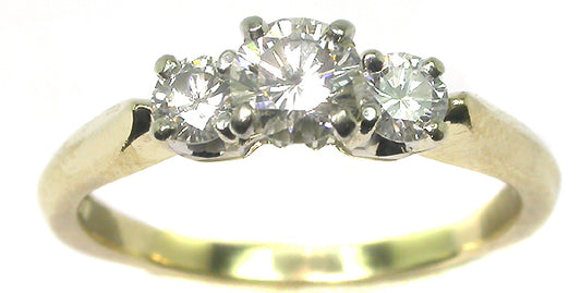 0.7ct Diamond 14k Yellow Gold Engagement Ring