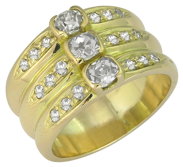 0.80ct Diamond 0.40ct Natural Fancy Yellow Diamond Ring