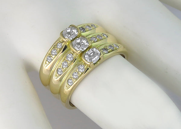 0.80ct Diamond 0.40ct Natural Fancy Yellow Diamond Ring