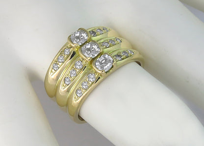 0.80ct Diamond 0.40ct Natural Fancy Yellow Diamond Ring