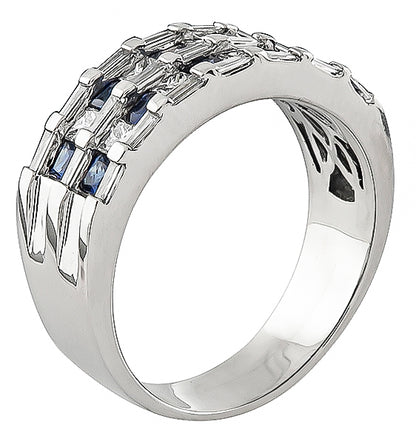 0.80ct Diamond 0.80ct Sapphire Ring