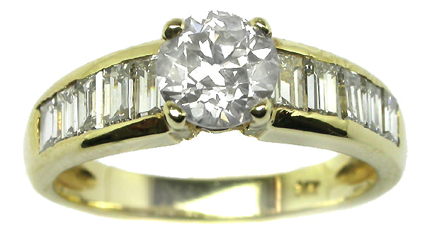 0.80ct Diamond 14k Yellow Gold Engagement Ring