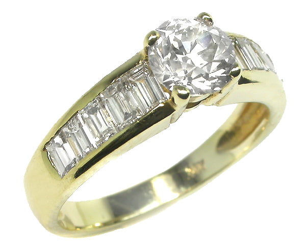 0.80ct Diamond 14k Yellow Gold Engagement Ring