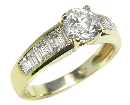 0.80ct Diamond 14k Yellow Gold Engagement Ring