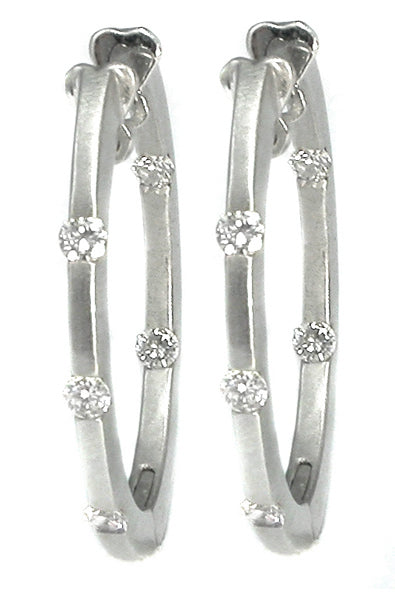 0.80ct Diamond Hoops Earrings