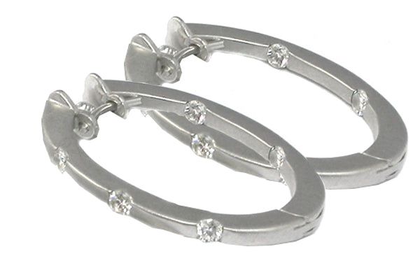 0.80ct Diamond Hoops Earrings