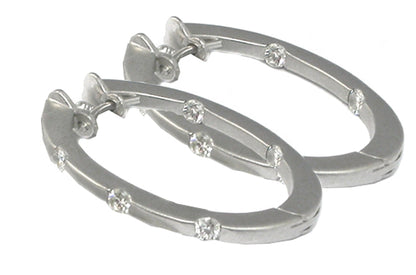 0.80ct Diamond Hoops Earrings
