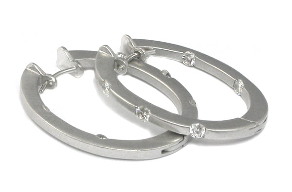 0.80ct Diamond Hoops Earrings