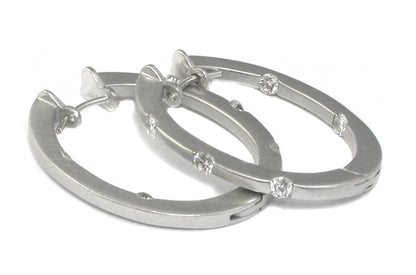 0.80ct Diamond Hoops Earrings