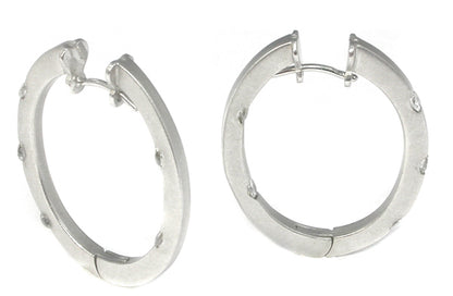0.80ct Diamond Hoops Earrings