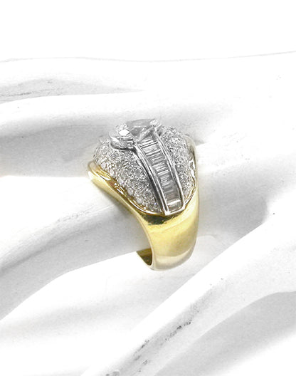 0.80ct Pear Diamond 18k Yellow & White Gold Ring