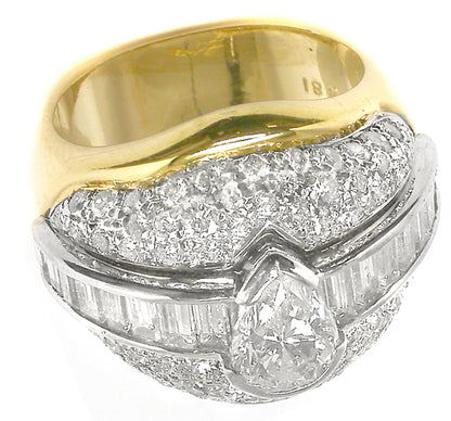 0.80ct Pear Diamond 18k Yellow & White Gold Ring