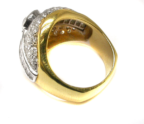 0.80ct Pear Diamond 18k Yellow & White Gold Ring