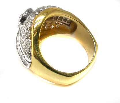 0.80ct Pear Diamond 18k Yellow & White Gold Ring