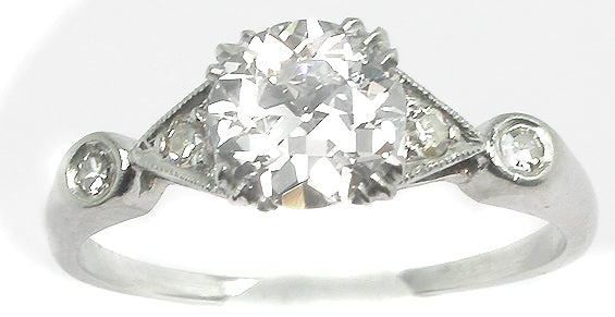0.81ct Diamond 1920's Platinum Engagement Ring