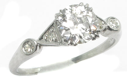 0.81ct Diamond 1920's Platinum Engagement Ring