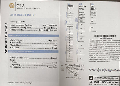 0.83ct Diamond 1.56ct Sapphire Engagement Ring