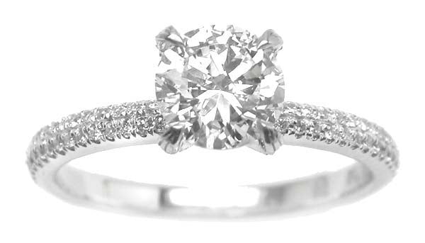 0.84ct Diamond 18k White Gold Engagement Ring