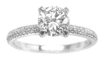 0.84ct Diamond 18k White Gold Engagement Ring
