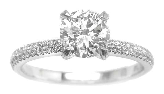 0.84ct Diamond 18k White Gold Engagement Ring