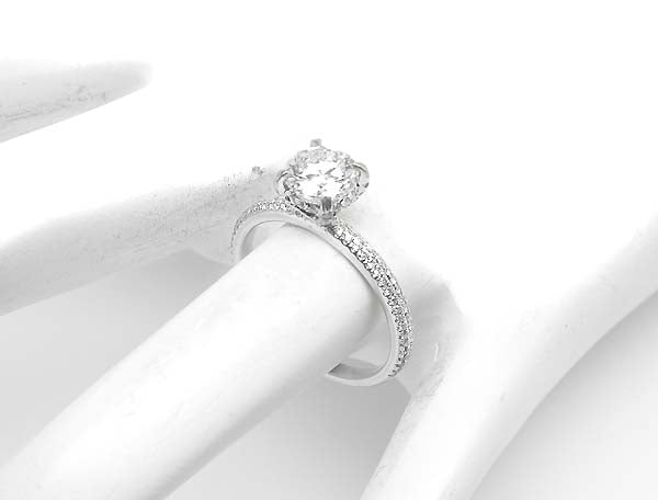 0.84ct Diamond 18k White Gold Engagement Ring